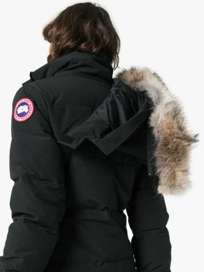 Shop Canada Goose Mystique Parka Coat In 61 Black