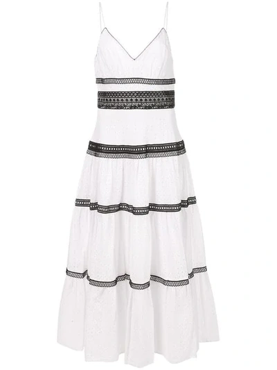 Shop Jill Jill Stuart Contrasting Trim Sun Dress In Off White