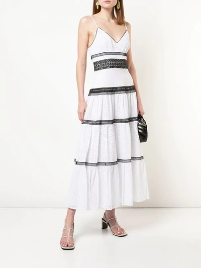 Shop Jill Jill Stuart Contrasting Trim Sun Dress In Off White