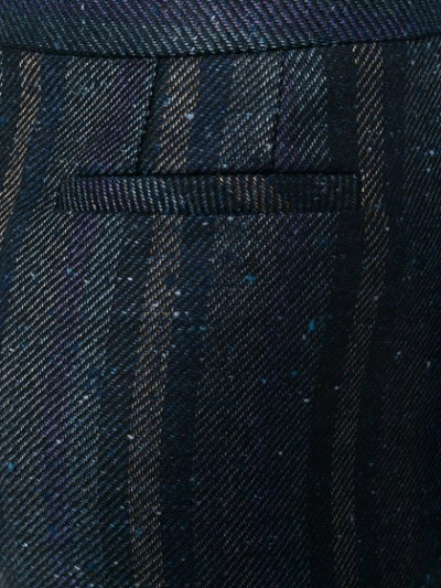 Shop Incotex High Waist Striped Trousers - Blue