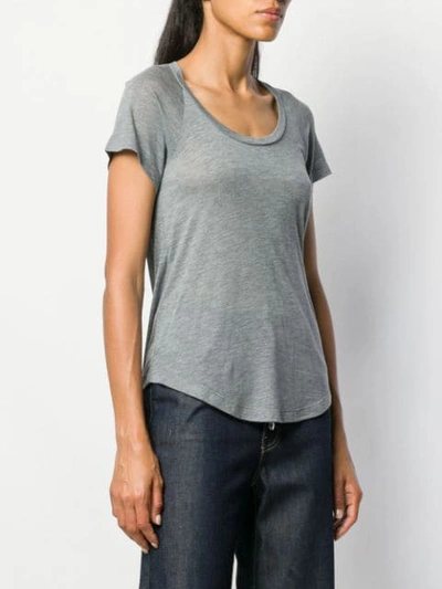 Shop Isabel Marant Étoile Scoop Neck T-shirt In Grey