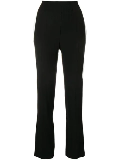 Shop Givenchy Side Stripe Detail Trousers - Black