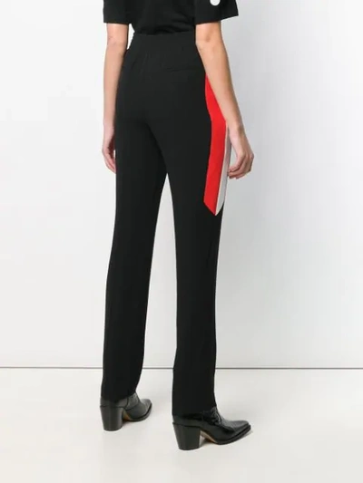Shop Givenchy Side Stripe Detail Trousers - Black