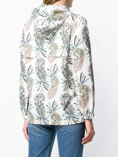 Shop Etro Paisley Print Hooded Jacket In White