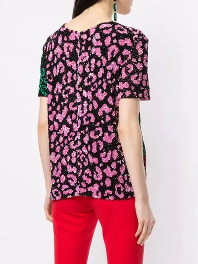 Shop Manish Arora Sequinned Shortsleeved Top In Multicolour