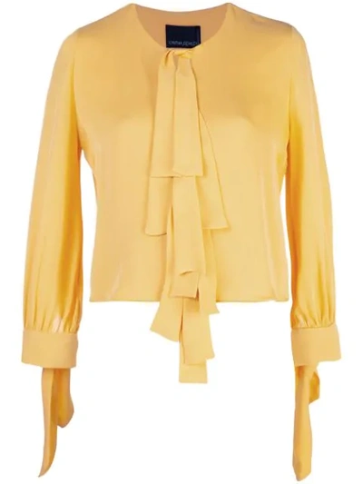 Shop Cynthia Rowley Tennessee Tie Front Top - Yellow