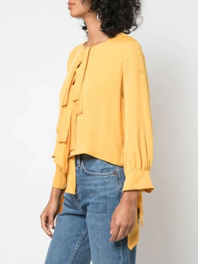 Shop Cynthia Rowley Tennessee Tie Front Top - Yellow