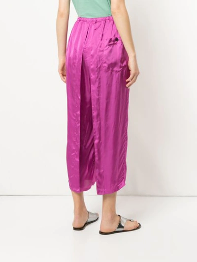 Shop Aalto Pleated Detail Cropped Trousers In Pink