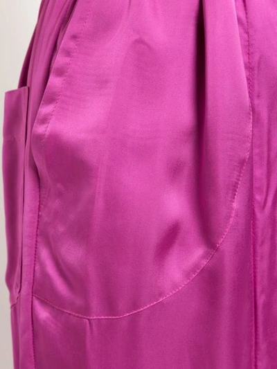 Shop Aalto Pleated Detail Cropped Trousers In Pink