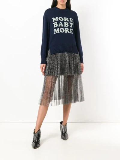 Shop Christopher Kane 'more Baby More' Knit In Blue