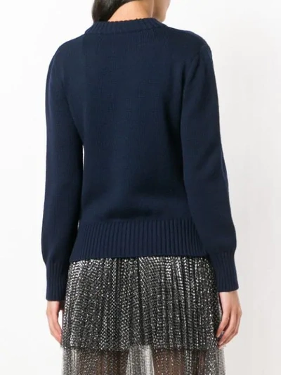 Shop Christopher Kane 'more Baby More' Knit In Blue