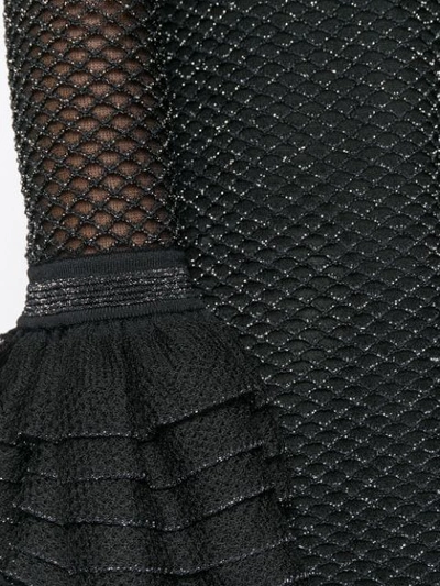 Shop Antonino Valenti Ruffled Flared Dress In Black