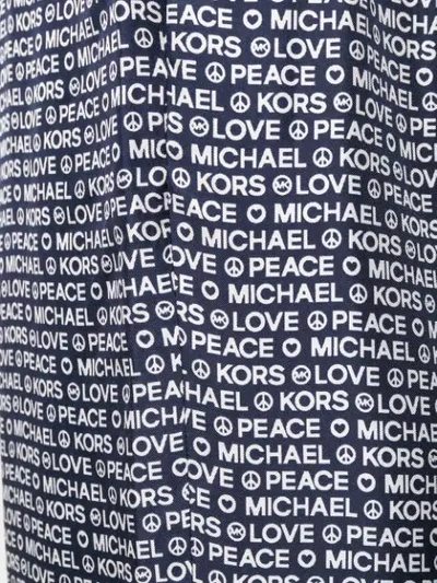 Shop Michael Michael Kors Logo Palazzo Trousers In Blue