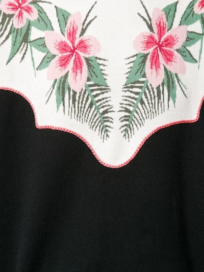 ALANUI FLORAL EMBROIDERED SWEATER - 黑色