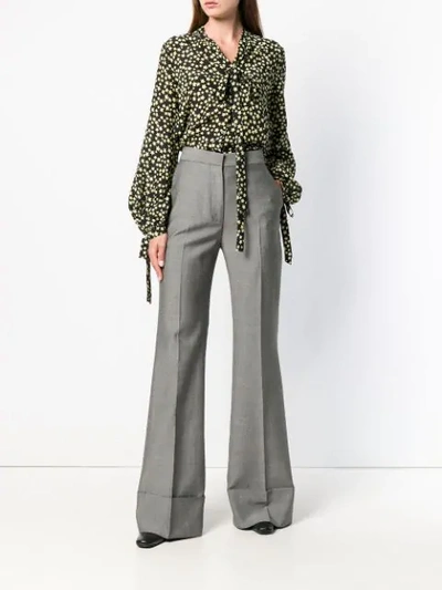 Shop Stella Mccartney Erin Flared Trousers In Grey