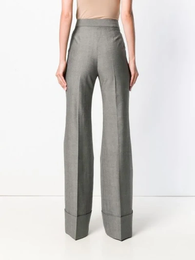 Shop Stella Mccartney Erin Flared Trousers In Grey