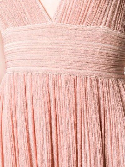 Shop Antonino Valenti Plunging Neck Dress In Pink