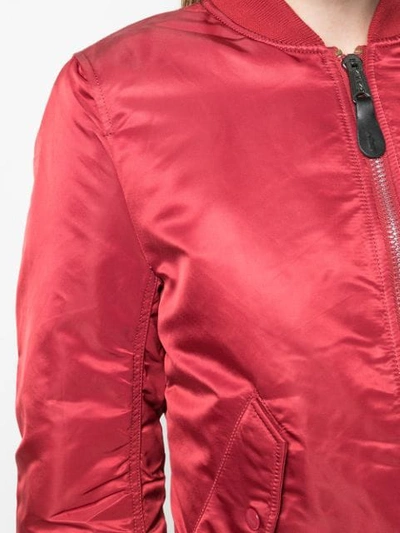 Shop Alpha Industries Reversible Bomber Jacket In Red