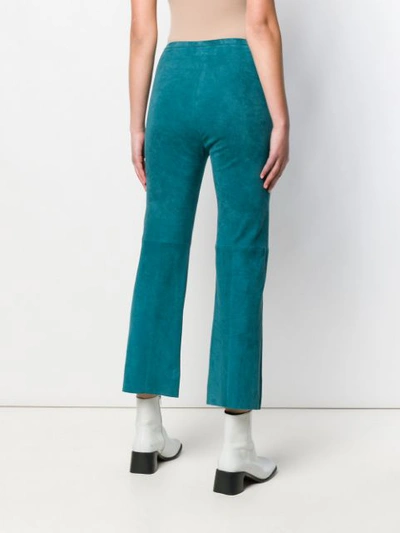 Shop Stouls Atoll Blue Flared Trousers