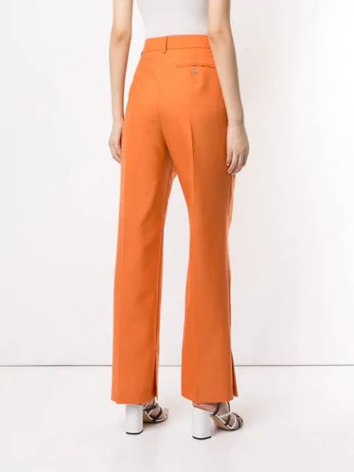 Shop Irene High-waist Pleated Trousers In Orange