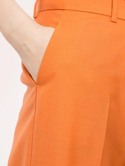 Shop Irene High-waist Pleated Trousers In Orange