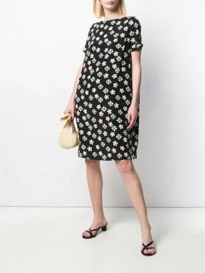 Shop Aspesi Floral Print Dress - Black