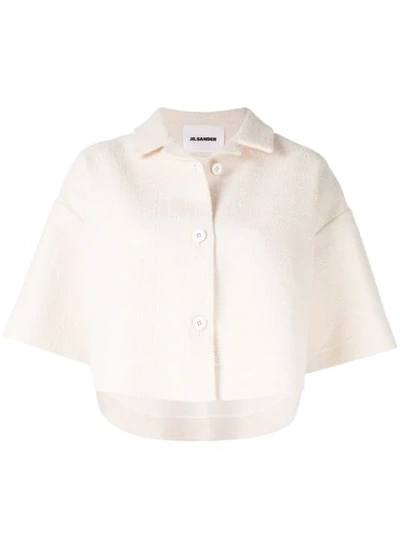 Shop Jil Sander Cropped Jacket - White