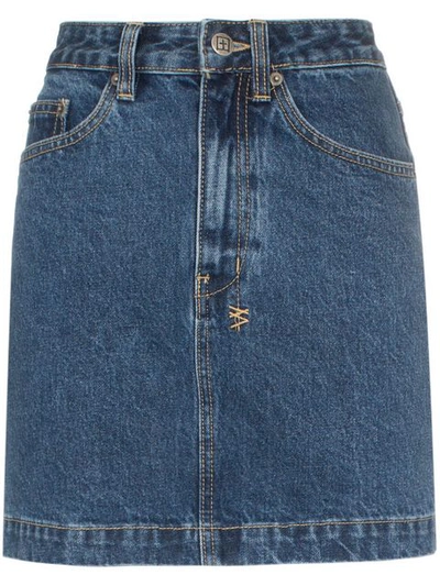 KSUBI SUPER X MINI OLD SKOOL DENIM SKIRT - 蓝色