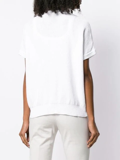 Shop Peserico Knitted T-shirt - White