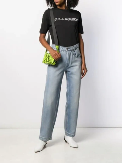 Dsquared2 Logo Cotton Jersey T-shirt In Black