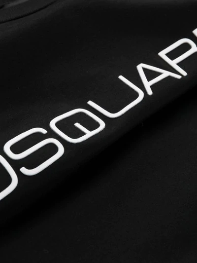 Dsquared2 Logo Cotton Jersey T-shirt In Black