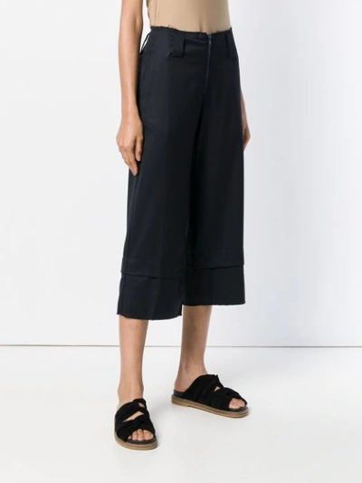 Shop Reality Studio Cropped Trousers In Blue