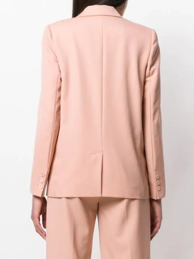 Shop Victoria Victoria Beckham Contrast Lapel Blazer In Pink