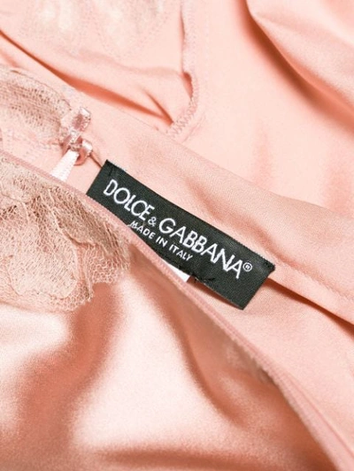 Shop Dolce & Gabbana Lace Detail Cami In Pink