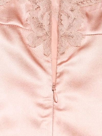 Shop Dolce & Gabbana Lace Detail Cami In Pink