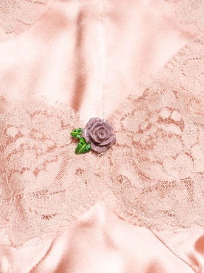 Shop Dolce & Gabbana Lace Detail Cami In Pink