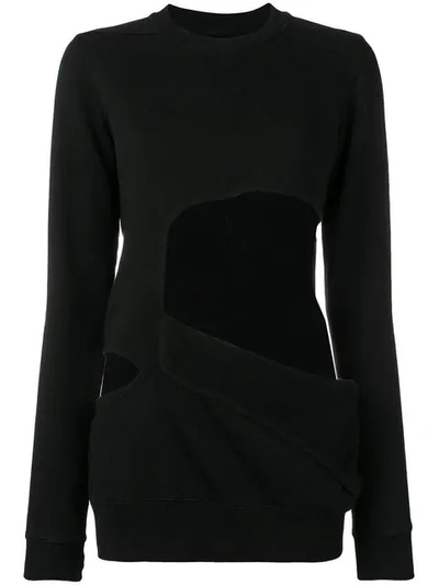 Shop Rick Owens Drkshdw Cut-out Sweatshirt In Black