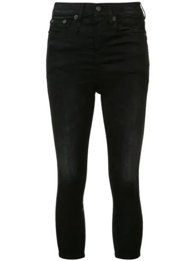 Shop R13 Cropped Skinny Jeans - Black