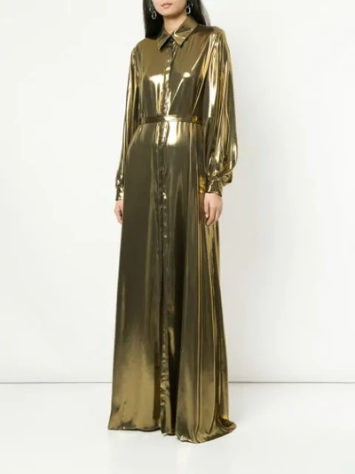 Shop Ingie Paris Bell Sleeves Long Dress - Gold