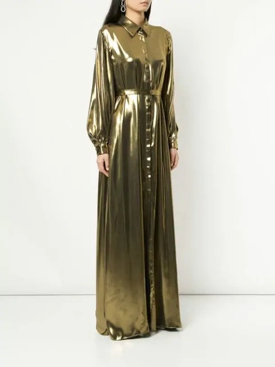 Shop Ingie Paris Bell Sleeves Long Dress - Gold