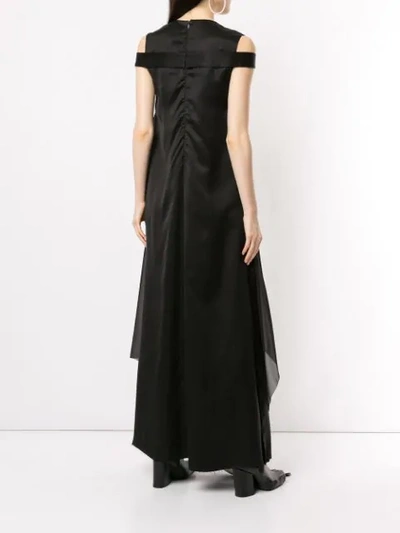 Shop Yang Li Cold Shoulder Maxi Dress In Black