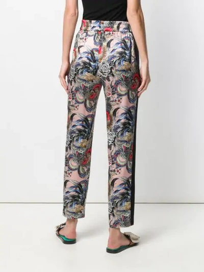 Shop Red Valentino Floral Print Straight Trousers In Green