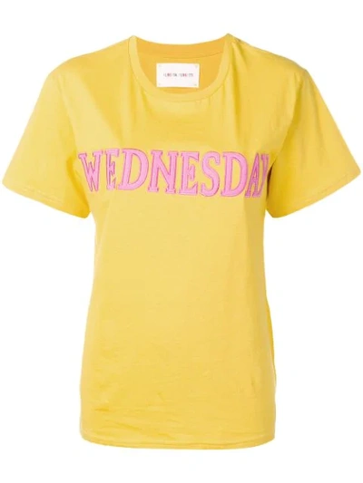 Shop Alberta Ferretti "wednesday" T-shirt In Yellow