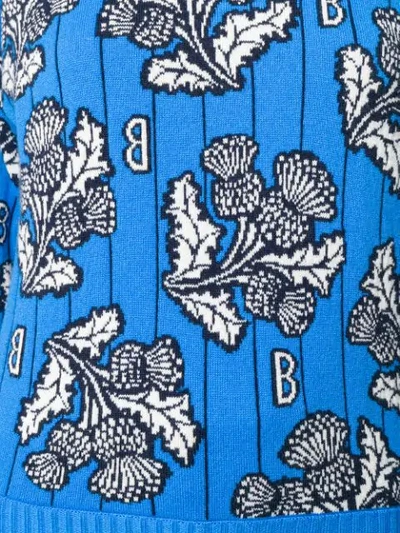 Shop Barrie Floral Print Jumper In Blue