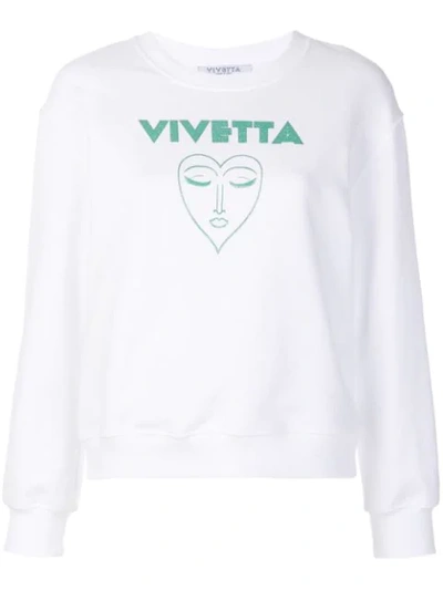 Shop Vivetta Printed Sweatshirt In White