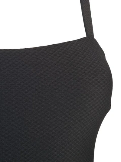 Shop Asceno Plain Swimsuit In Black