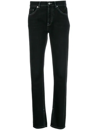 Shop Ganni Classic Jeans In 055 Black Washed