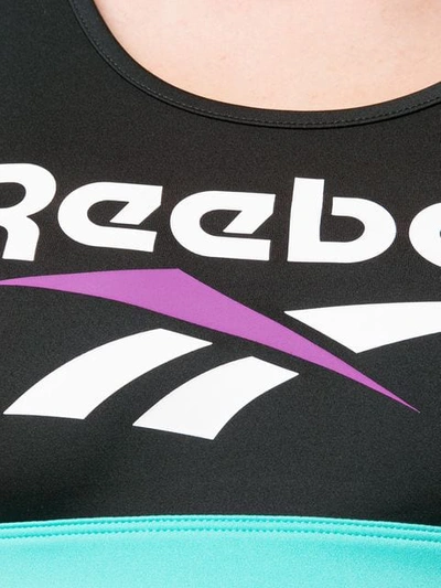 Shop Reebok Sports Logo Top In Black