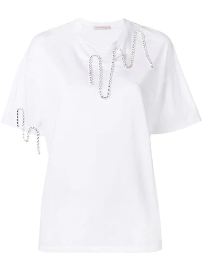 Shop Christopher Kane Squiggle Cupchain T In White