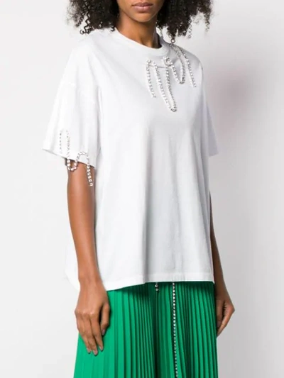 Shop Christopher Kane Squiggle Cupchain T In White